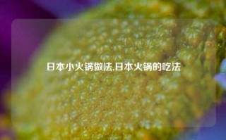 日本小火锅做法,日本火锅的吃法