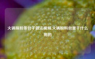 火锅味粉条包子做法视频,火锅粉料包是干什么用的