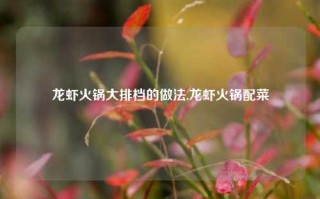 龙虾火锅大排档的做法,龙虾火锅配菜