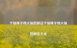 干锅辣子鸡火锅的做法干锅辣子鸡火锅的做法大全