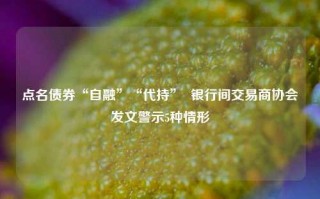 点名债券“自融”“代持”  银行间交易商协会发文警示5种情形