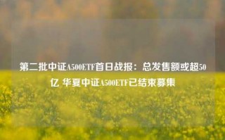 第二批中证A500ETF首日战报：总发售额或超50亿 华夏中证A500ETF已结束募集