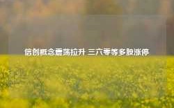 信创概念震荡拉升 三六零等多股涨停