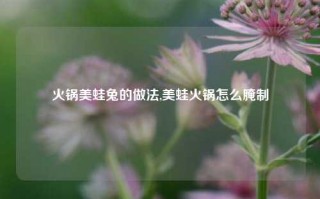 火锅美蛙兔的做法,美蛙火锅怎么腌制