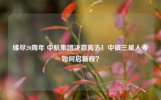 缘尽20周年 中航集团决意离去！中银三星人寿如何启新程？