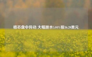 格芯盘中异动 大幅跳水5.04%报36.20美元