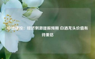 中信建投：经济刺激提振预期 白酒龙头价值有待重估