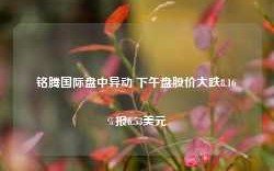 铭腾国际盘中异动 下午盘股价大跌8.16%报6.53美元