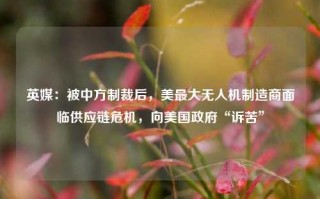 英媒：被中方制裁后，美最大无人机制造商面临供应链危机，向美国政府“诉苦”