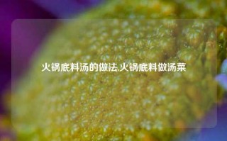 火锅底料汤的做法,火锅底料做汤菜