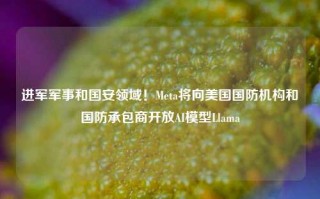 进军军事和国安领域！Meta将向美国国防机构和国防承包商开放AI模型Llama