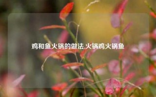 鸡和鱼火锅的做法,火锅鸡火锅鱼