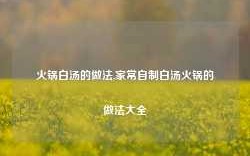 火锅白汤的做法,家常自制白汤火锅的做法大全