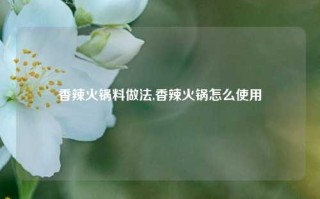 香辣火锅料做法,香辣火锅怎么使用