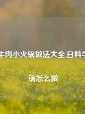 日本牛肉小火锅做法大全,日料牛肉火锅怎么做