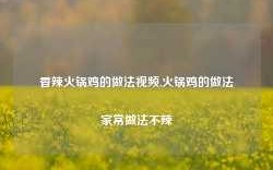 香辣火锅鸡的做法视频,火锅鸡的做法家常做法不辣