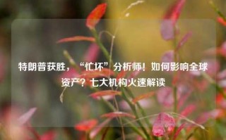 特朗普获胜，“忙坏”分析师！如何影响全球资产？七大机构火速解读