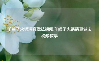 羊蝎子火锅清真做法视频,羊蝎子火锅清真做法视频教学