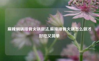 麻辣焖锅排骨火锅做法,麻辣排骨火锅怎么做才好吃又简单