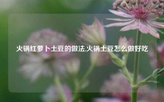 火锅红萝卜土豆的做法,火锅土豆怎么做好吃