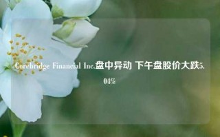 Corebridge Financial Inc.盘中异动 下午盘股价大跌5.04%