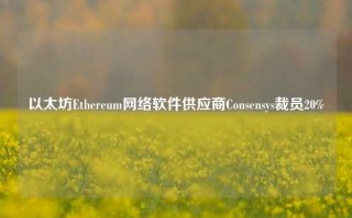 以太坊Ethereum网络软件供应商Consensys裁员20%