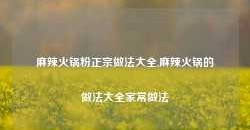 麻辣火锅粉正宗做法大全,麻辣火锅的做法大全家常做法