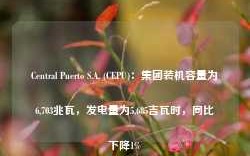 Central Puerto S.A. (CEPU)：集团装机容量为6,703兆瓦，发电量为5,685吉瓦时，同比下降1%