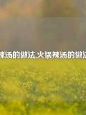 火锅辣汤的做法,火锅辣汤的做法视频