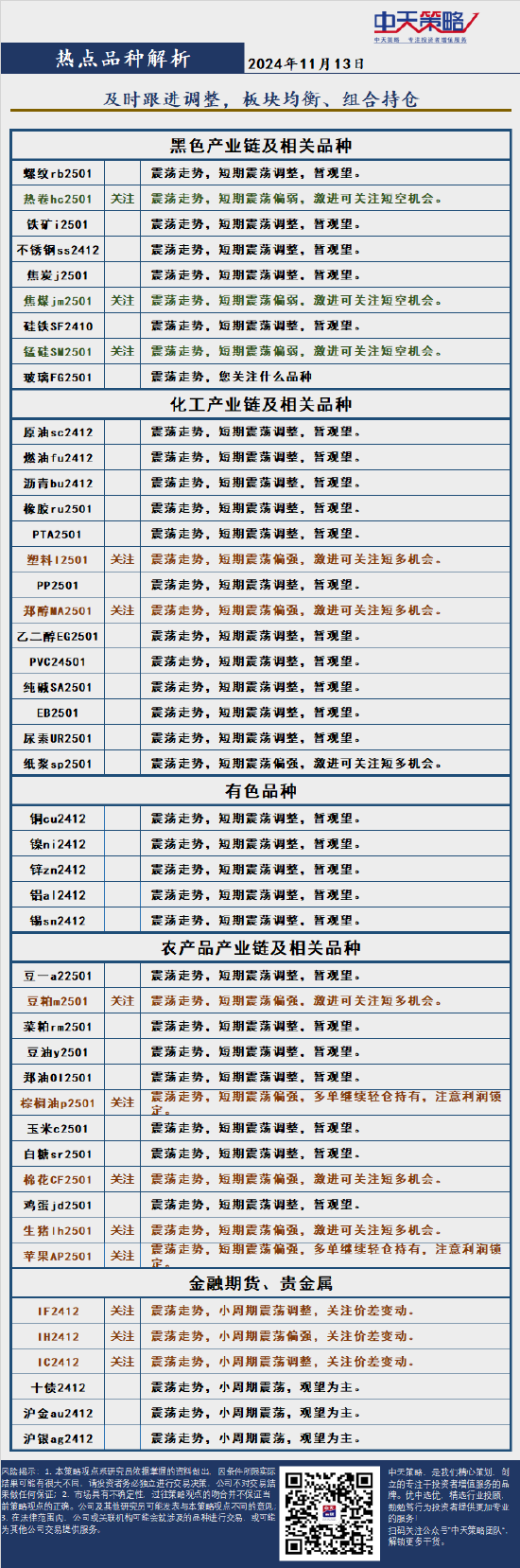 中天策略:11月13日市场分析-第4张图片-火锅网