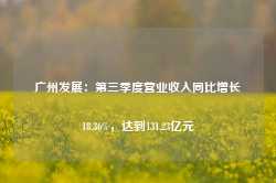 广州发展：第三季度营业收入同比增长18.36%，达到131.23亿元-第1张图片-火锅网