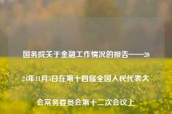 国务院关于金融工作情况的报告——2024年11月5日在第十四届全国人民代表大会常务委员会第十二次会议上-第1张图片-火锅网