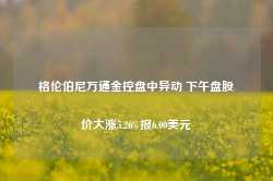 格伦伯尼万通金控盘中异动 下午盘股价大涨5.26%报6.00美元-第1张图片-火锅网