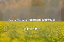 Capricor Therapeutics盘中异动 股价大跌5.03%报17.19美元-第1张图片-火锅网