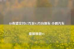 Q4有望交付8.7万至9.1万台新车 小鹏汽车盘前涨超4%-第1张图片-火锅网