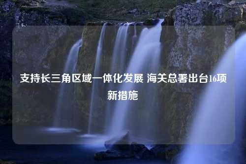 支持长三角区域一体化发展 海关总署出台16项新措施