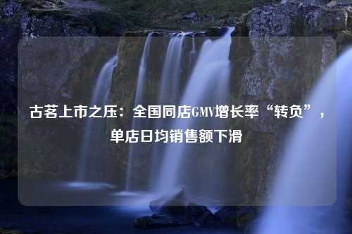 古茗上市之压：全国同店GMV增长率“转负”，单店日均销售额下滑